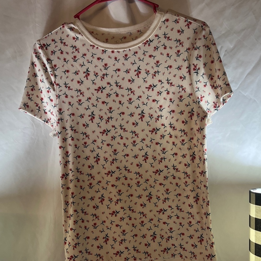 No Boundaries Floral Print Short Sleeve Tee